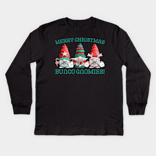 Bunco Christmas Merry Christmas Bunco Gnomies Kids Long Sleeve T-Shirt